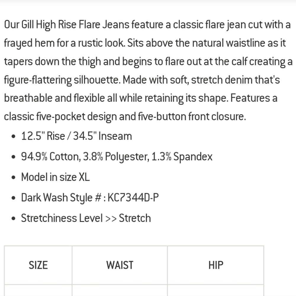 Kancan Gill High Rise Split Flare Frayed Hem Jeans - Picture 14 of 16